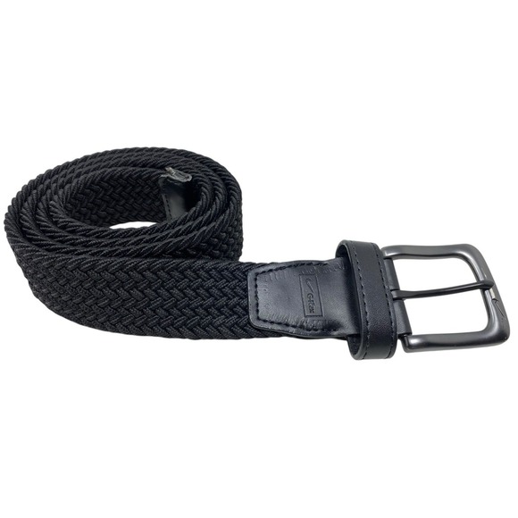 Nike Mens G-Flex Black Stretchy Webbed Golf Belt - 44" Long - Casual - Picture 1 of 4